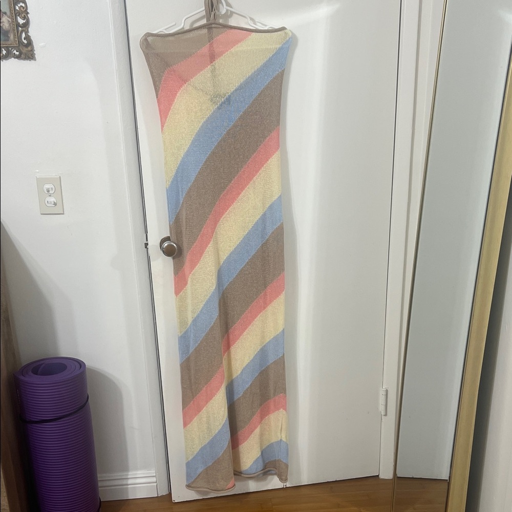 SER.O.YA Multicolor Striped Swim Coverup